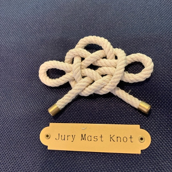 Vtg Coast Guard Nautical tie Knot Chart Banner Canvas - Picture 6 of 15